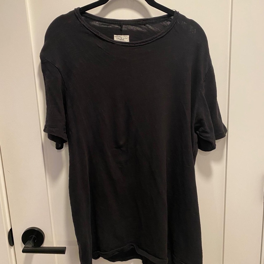 rag & bone Men’s Black Classic Flame Short Sleeve Tee